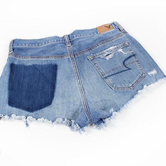 American Eagle Vintage Hi-Rise Festival Button Fly Shorts Size 8 - Picture 3 of 7